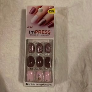 Purple gemstone imPress nails